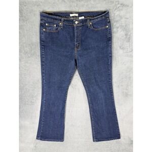 Levis Jeans Womens 16 Blue Dark Wash Denim 515 Bootcut High Rise Western Cowgirl